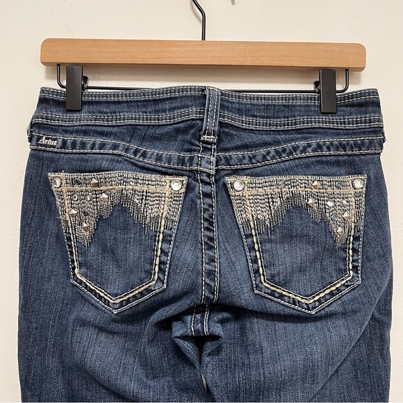 ARIAT Turquoise Studded Low Rise Bootcut Jeans Size 26 Short - Picture 5 of 12